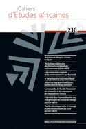 Cahiers d'études africaines 238